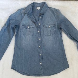 JCrew Factory chambray button down shirt
